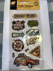 3D Puffy Stickers Travel Tourism Vacation Transportation -K