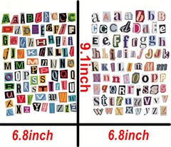 954Pcs 1-inch Waterproof Vintage Letter Stickers for Scrapbooking Supplies, Alph
