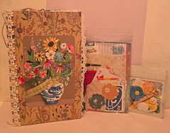 Floral Scrapbooking Mixed Lot Embellishments, Tags, Buttons, Twine