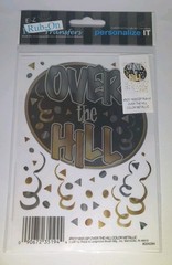 Over The Hill E-Z Rub On Transfers Personalize IT New 2007 Metallic Silver Gold