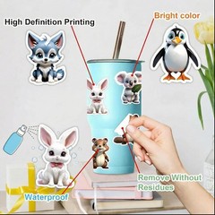 Cute Animal Stickers for Kids – 100 Unique Waterproof Vinyl Designs
