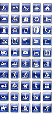 Reminisce ROAD SIGNS Chipboard Stickers – TRAVEL ICONS – 50 pcs
