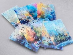 Rain drops PET Stickers Pack ｜glass rain drops themed PET Stickers TZB-M