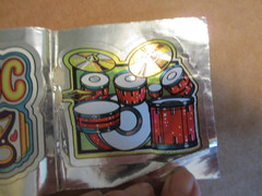 vintage stickers MUSIC THEME 1 sheet of 4 : Unknown source.