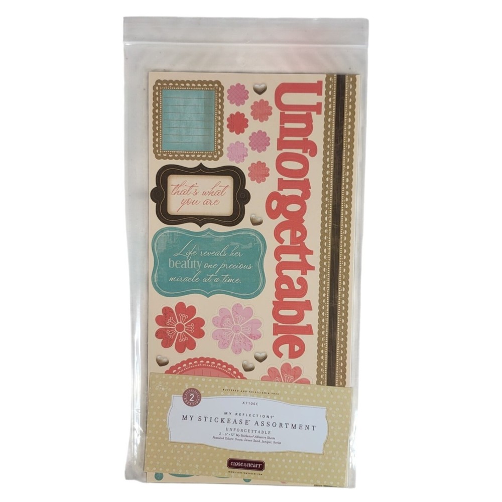 Close to My Heart Reflections Stickease X7106C Unforgettable Cherish Flowers NEW