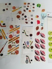 Vintage Sports Football Tennis Basketball Hockey Baseball Scrapbook Stickers