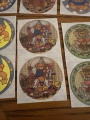 Vintage Stickers Lucy Rigg Teddy Bears Lot Of 18 Stickers