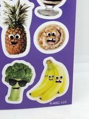 Themed Stickers Funny Foods Emoji Single Sheet