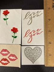 Vintage HEART LOVE Sticker Sheets Scrapbook Planner Craft Stickers