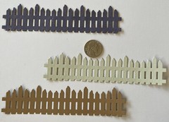 JAGGED PICKET FENCE Die-Cut(3pc)6-1/4″ x1-1/4″Garden •Trees•Garden•Yard•Outside