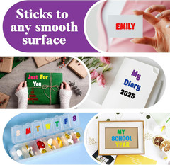 3504 PCS Multicolor Small Alphabet Number Stickers, 24 Sheets 0.5 Inch Self-Adhe
