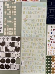 DE-STASH Alphabet Stickers Incomplete! 48 Sheets! Sticko, Scenic Route, K & Co