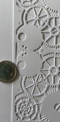 GEAR CARD PANEL Die-Cut(2pc) Steampunk•Cogs•Sprocket •Earthtone•Machine•Antique•