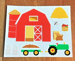 Mrs Grossman Down On The Farm Barn Tractor Hay Stickers