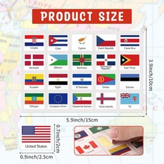 Hooqict 960 Pieces World Flag Stickers 192 Country Flags of The Red