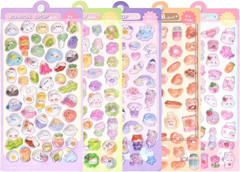 Puffy Stickers Set – 5 Sheets, 250+ Kawaii Decorative Stickers