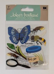 RARE Jolee’s Catching Bugs Butterflies Bees In Jars Scrapbooking Stickers