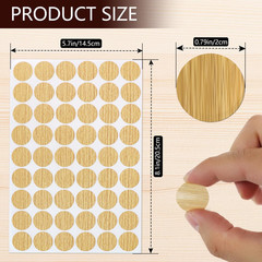 648 Pieces Screw Hole Covers Stickers, 12 Basic Color Colors Wood Stickers, Adhe