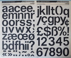 Mecanorma Dry Transfer Lettering 9. 192 LN #105 FOLIO CARAVELLE Med 49.4mm