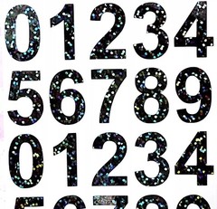 Holographic Sparkle 0-9 Label & Craft Number Stickers!✨0.5 to 1.5 in✨10 Colors✨