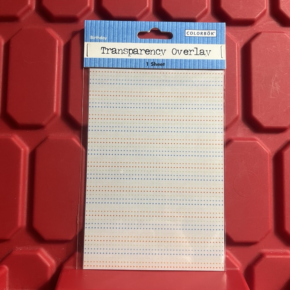 Colorbok Birthday Transparency Overlay 1 Sheet Scrapbooking Brand NEW