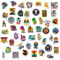 50 Pcs Skater Stickers Pack, Waterproof VinylDecals Cool