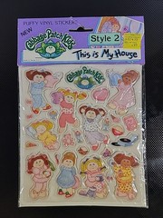 Vintage Cabbage Patch Puffy Stickers 1983 Styles 2 And 5 Sealed