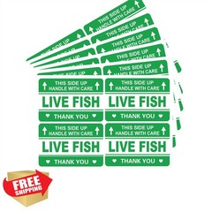 Live Fish Shipping Stickers 2×3 Inch 200pcs