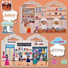 6 Set (260pcs) Puffy Sticker Books Activity for Girls, Reusable Stickers Book…