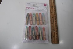 American Craft Whittles Screenprinted Phrase Clothespins 12PK Scrapbooking Craft