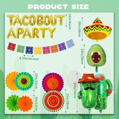 26 Pcs Taco Bout a Party Decoration, Fiesta Party Decorations Include Paper F…