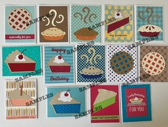 #P2 – 5X PIES SCRAPBOOKING DIE CUTS WHIP CREAM GREETING CARD TOPPER