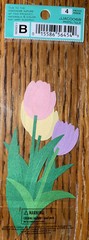 Jolees Mini Pastel Tulips Flower Garden Spring Scrapbook 4×2” Pink Yellow Purple