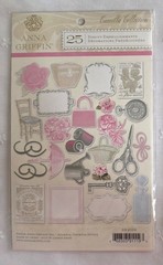 ANNA GRIFFIN «CAMILLA COLLECTION» Embellish & Tags Lot/2 Sets 49 Pcs New (PA30)