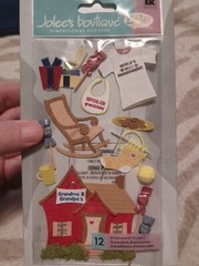 Jolees Grandma and Grandpa Scrapbook Stickers Grandparents House NIP SPJBLG129