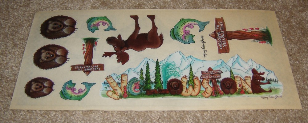 Stamping Station Clear Sticker Sheet ~ Travel…Yellowstone National Park (2001)