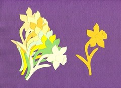 DAFFODIL die cuts scrapbook cards