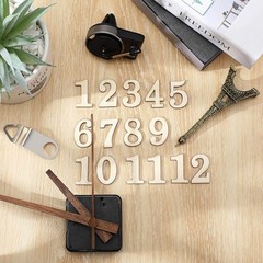 Jetec 75 Pieces Wooden Clock Numbers Kit in 5 Sets Arabic Original Color