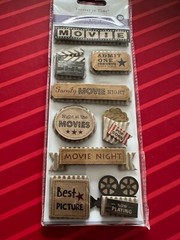 RARE – MOVIE NIGHT KRAFT DIMENSIONAL STICKERS – FOREVER IN TIME