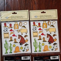 Lot Of 5 Packs of Western Cowboy Texas Scrapbook Stickers Stick-a-bilities