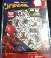 NEW MARVEL SPIDERMAN sticker pad over 300 stickers & puffy stickers
