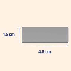 150 Pack, Scratch off Stickers Labels – Rectangle, Gray, 1.9 X 0.6″