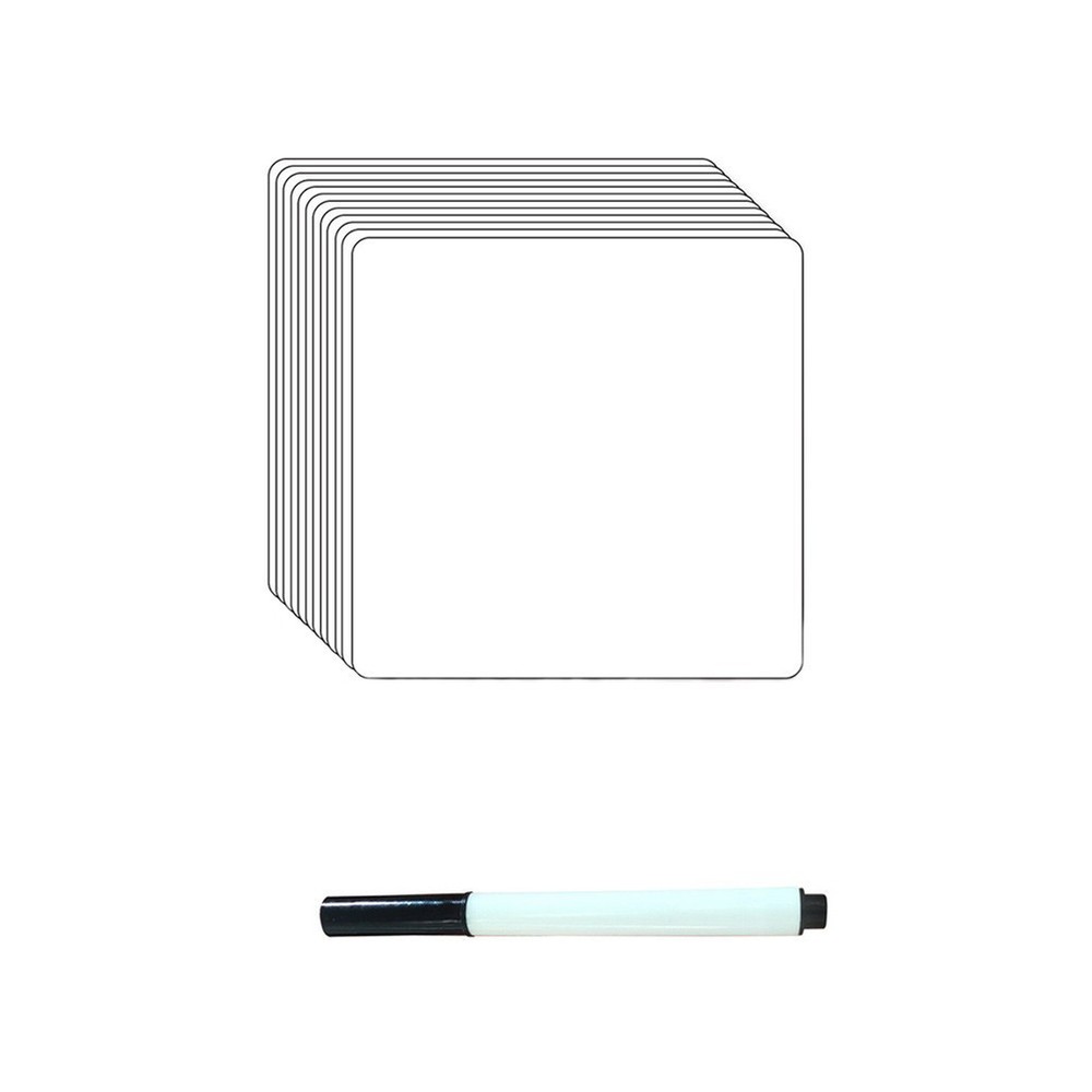 12Pcs Reusable Dry Erase Whiteboard Stickers for Writing Removable PVC Labels