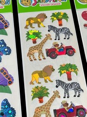 6 Vintage Sandylion Prismatic SEALED Holographic Rainbows Butterflies Stickers