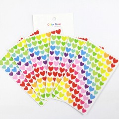54 Sheets Colorful Heart Polka Dots Star Shape Stickers Rainbow Decorative Decal