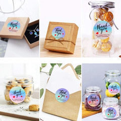 Thank You for Supporting My Small Business Stickers, 1.5 Inch Holographic Labels