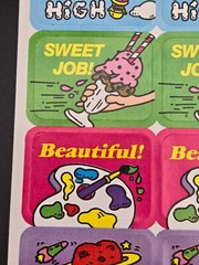 Vintage reward Stickers 3M Scratch n Sniff BUBBLEGUM 1989 (HT-857) Aim High