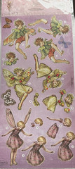Fairyopolis 6″x12″ Die Cut 3-D Decoupage 4 sheets Punch out dimensional Fairies