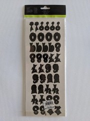 Lot of 2 Provo Craft Green Black Alphabiggies Letters Numbers Acid-Free Stickers