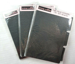 Teresa Collins Black Tab File Covers 5×7 Crafting Mini Books Heavy Chipboard 9Pc